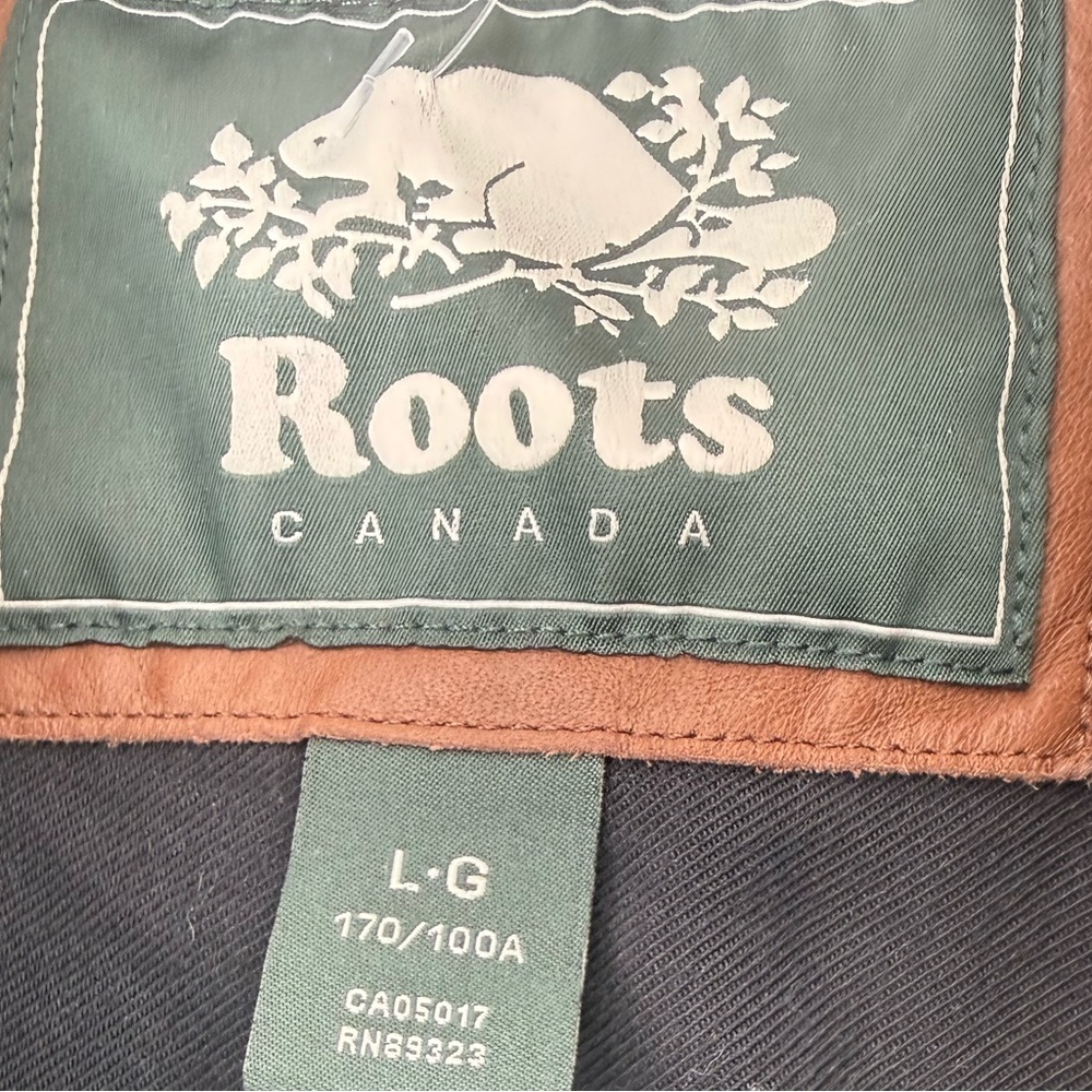 BNWOT Roots Canada Red Black Buffalo Plaid Flannel Shirt Jacket Elbow Patches L - Picture 9 of 9